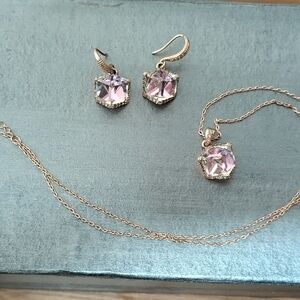 Rose Gold And Purple Jewelry Set
